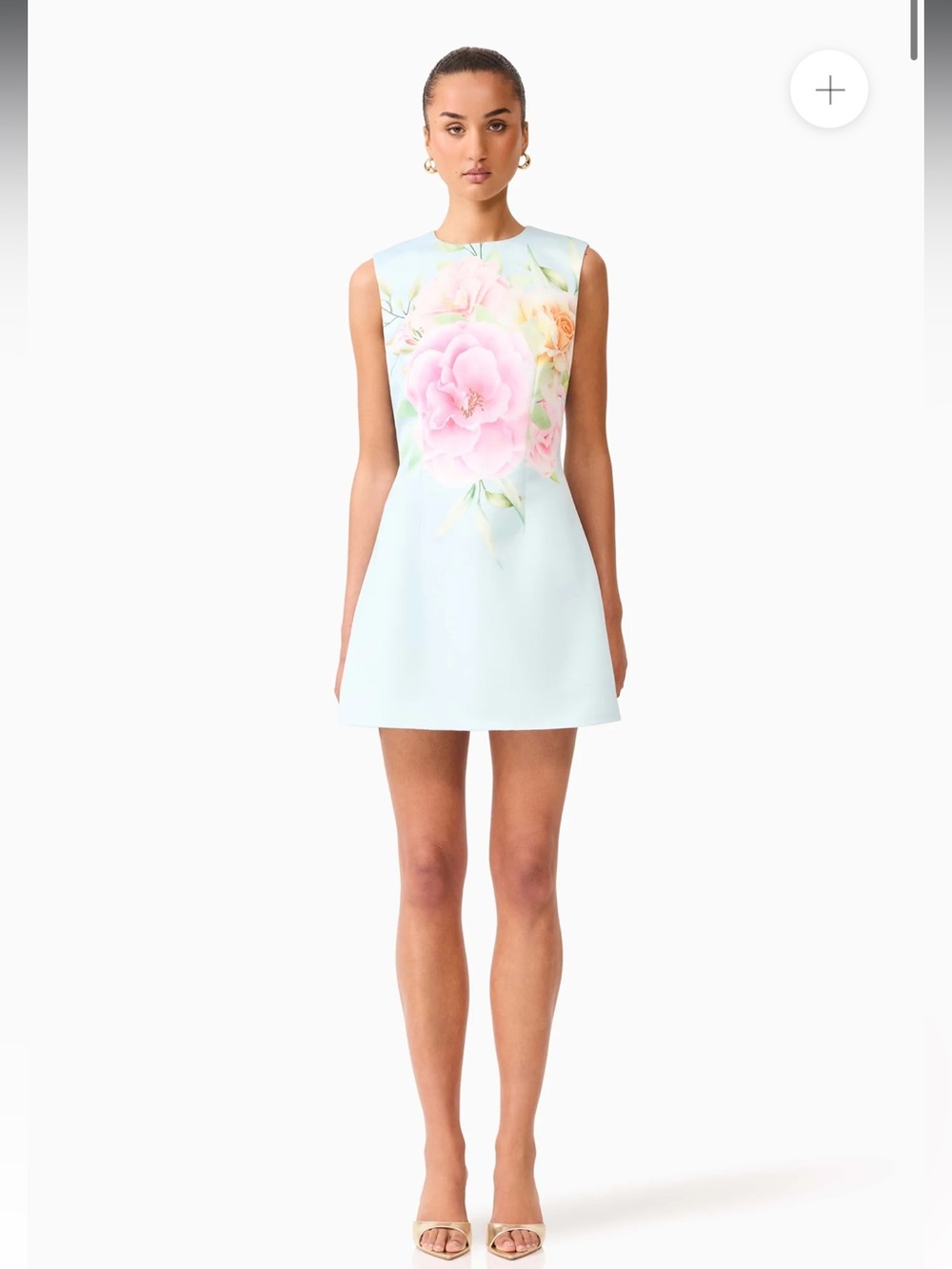 elliatt harper blue & pink floral print A-line shift mini dress size XS NEW - Picture 15 of 15